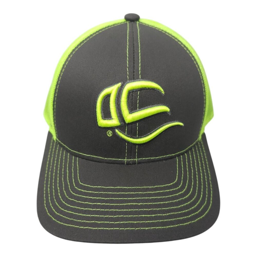 Outdoor Cap 3D Embroidered Mesh Snapback Trucker Baseball Hat Fluorescent Green